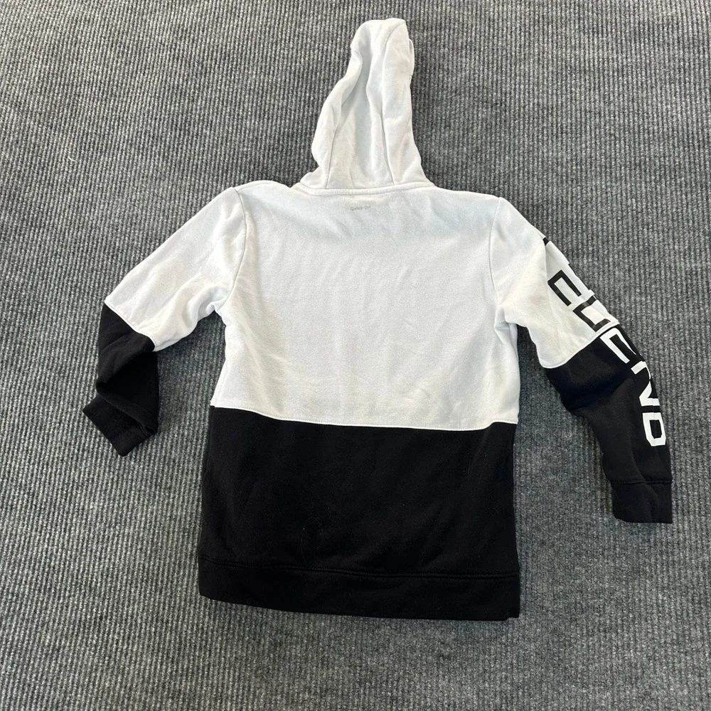 Xersion Boys Colorblock Quick-Dri Hoodie M 10/12 White Black Athletic Pullover